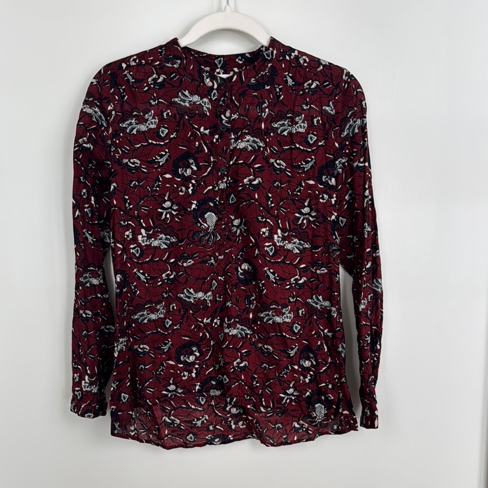 Isabel Marant Floral Burgundy Blouse